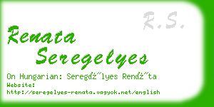 renata seregelyes business card